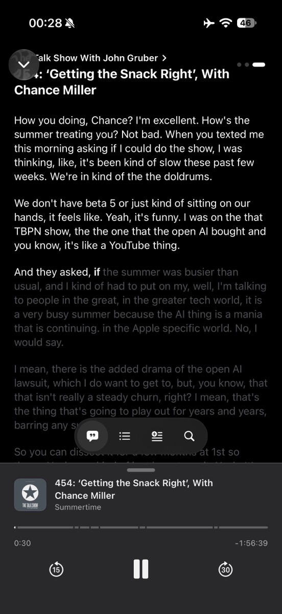 Current on iPhone